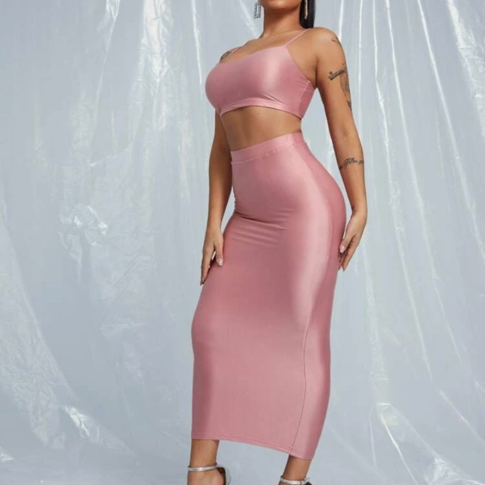 Crop Cami Top & Pencil Skirt Set
